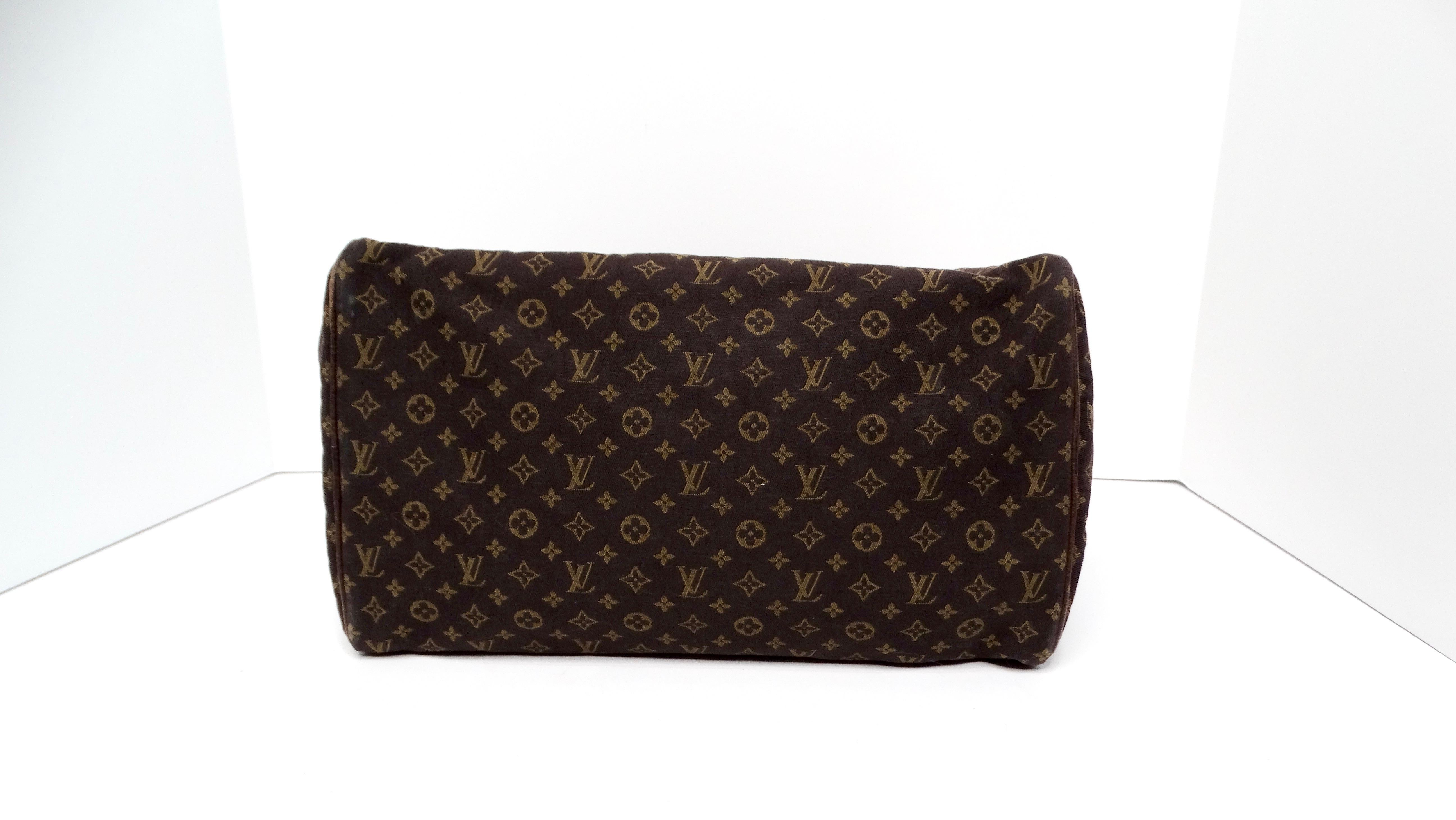 Louis Vuitton Brown Monogram Canvas Mini Lin Speedy 30 1