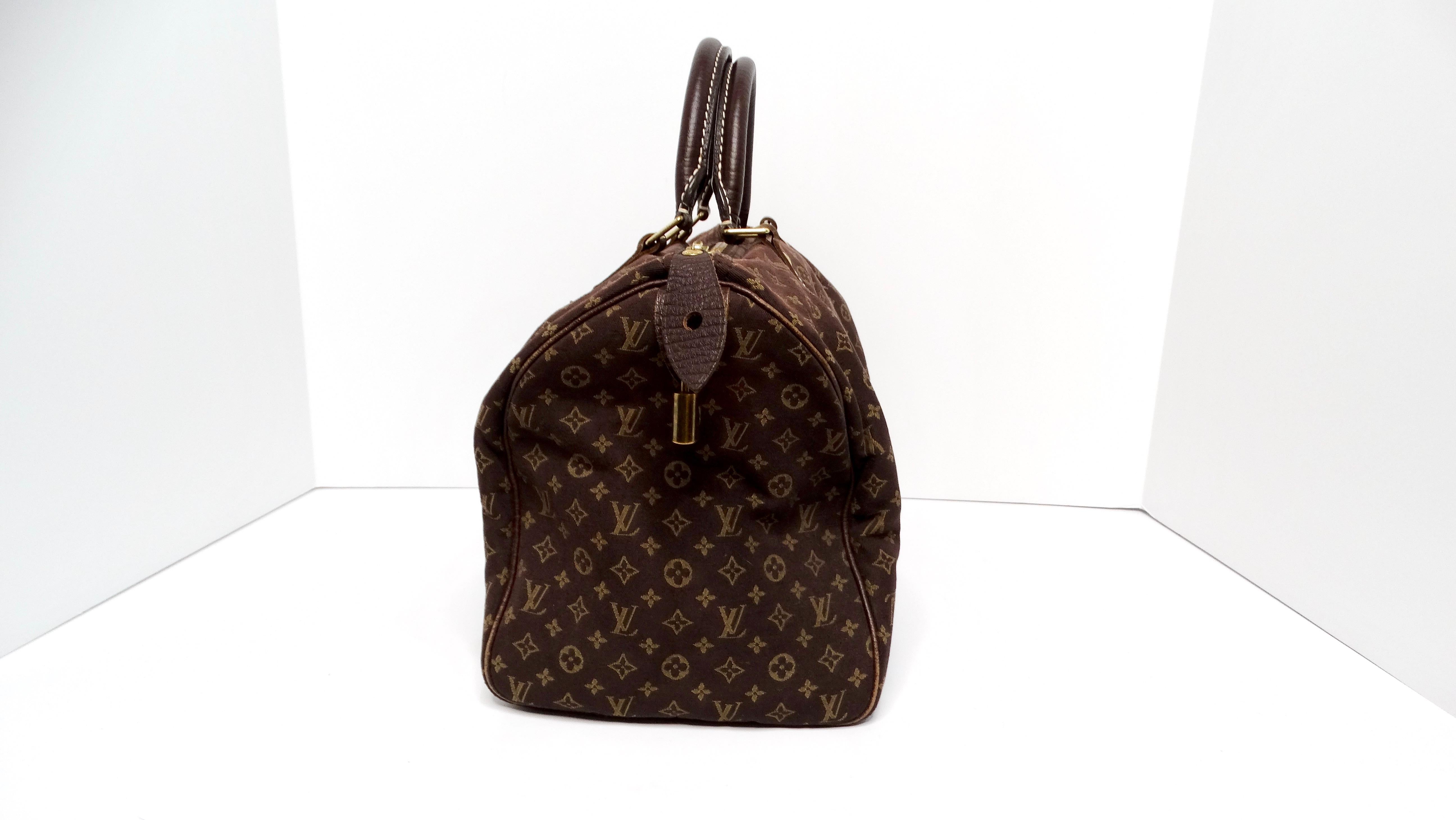 Louis Vuitton Brown Monogram Canvas Mini Lin Speedy 30 2