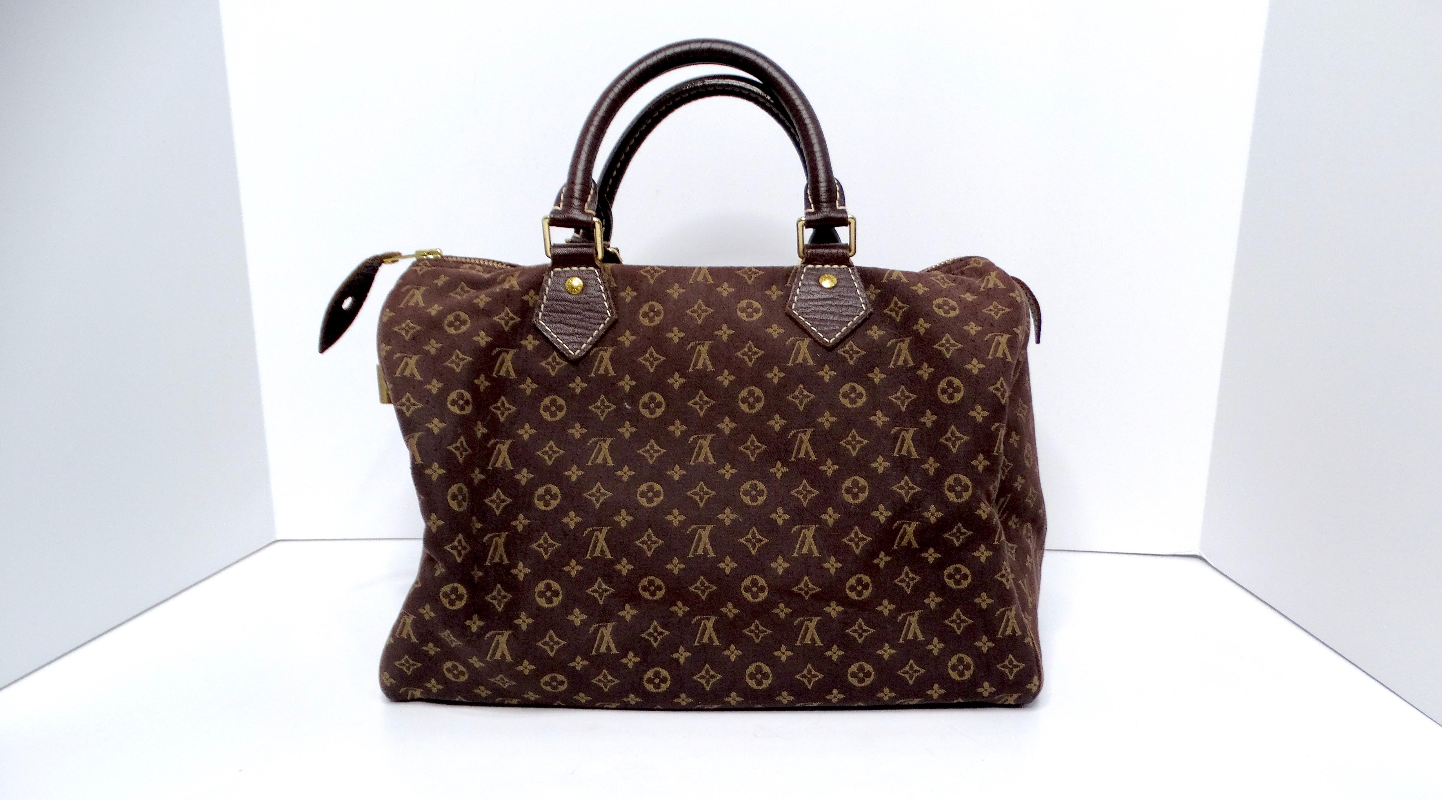 Louis Vuitton Brown Monogram Canvas Mini Lin Speedy 30 4