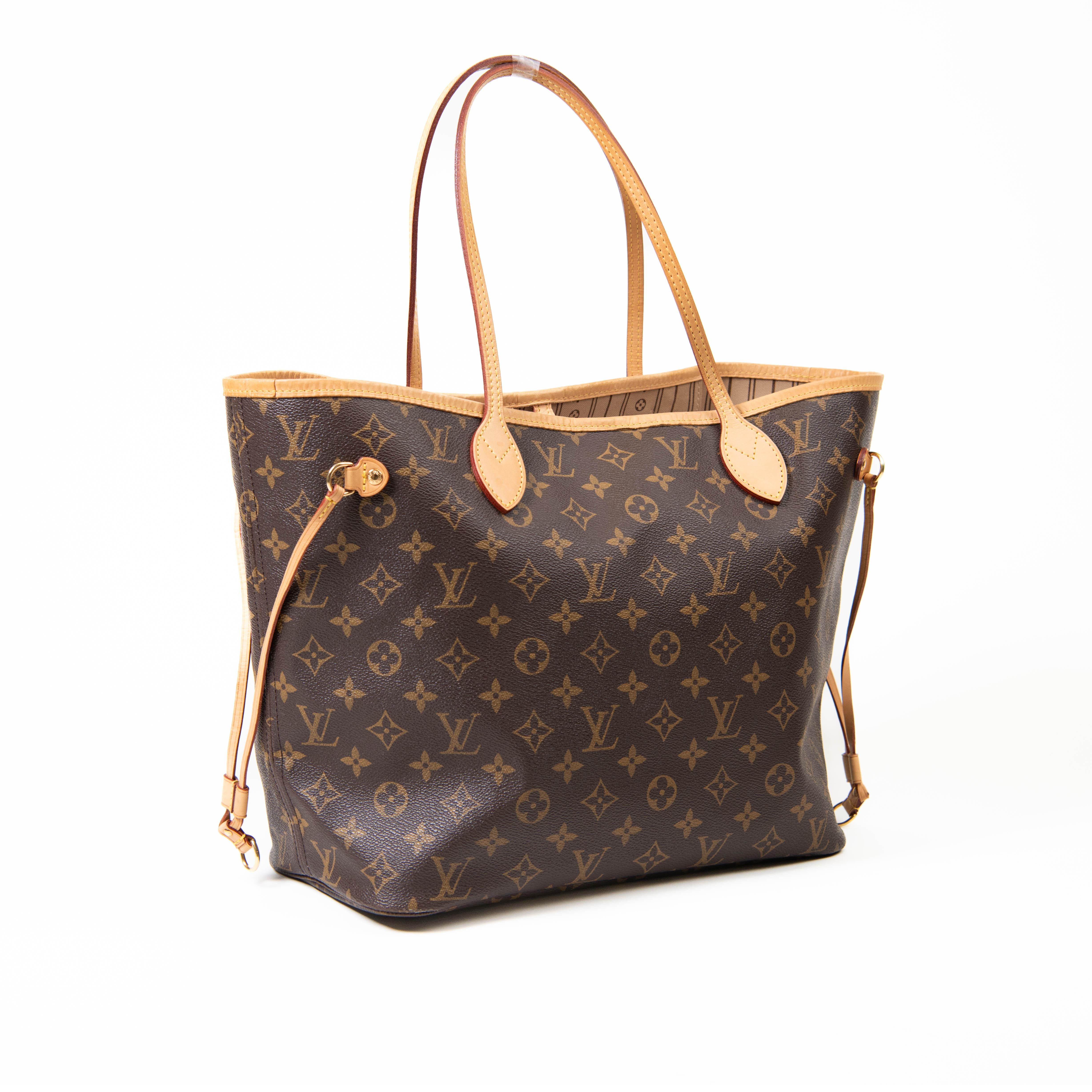 Louis Vuitton Brown Monogram Canvas MM Tote In Excellent Condition In Corona Del Mar, CA