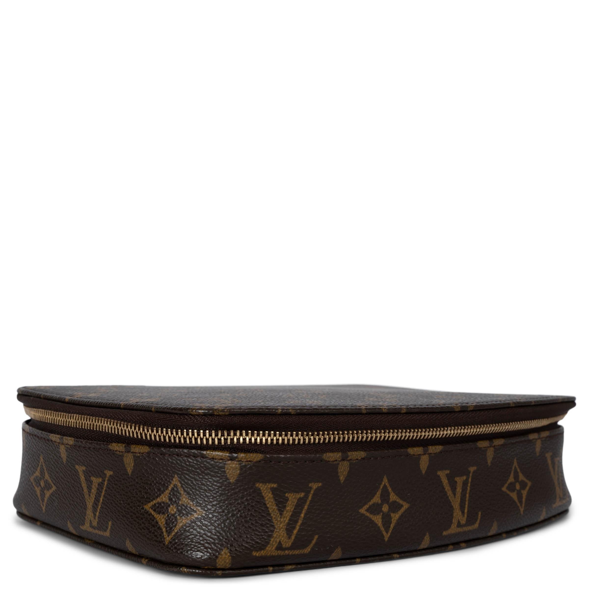 LOUIS VUITTON brown Monogram Canvas MONTE CARLO Jewelry Case Bag In Excellent Condition In Zürich, CH