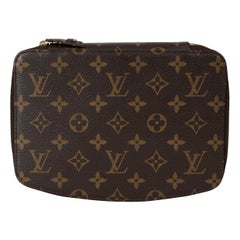LOUIS VUITTON brown Monogram Canvas MONTE CARLO Jewelry Case Bag