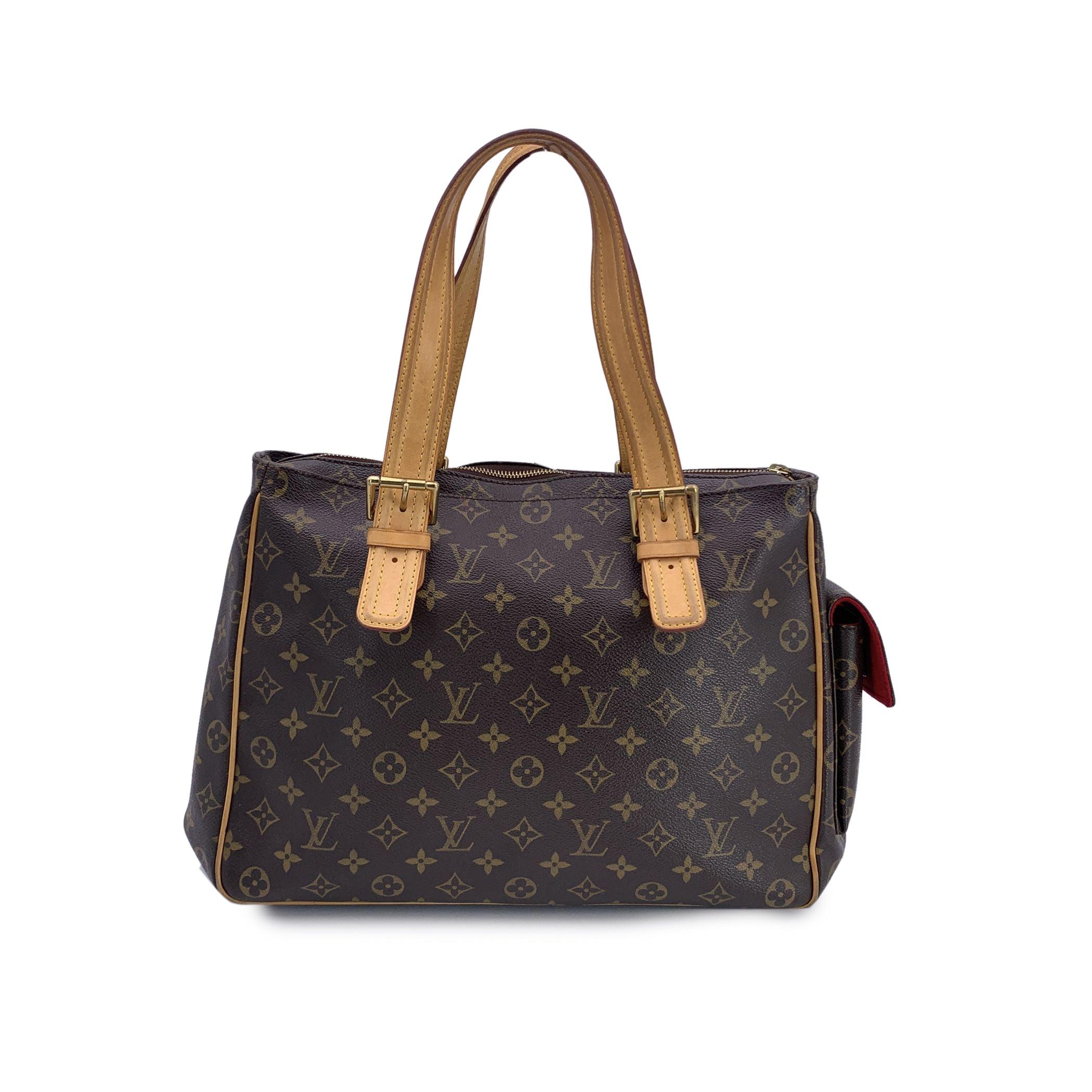 Black Louis Vuitton Brown Monogram Canvas Multipli Cite Tote Bag