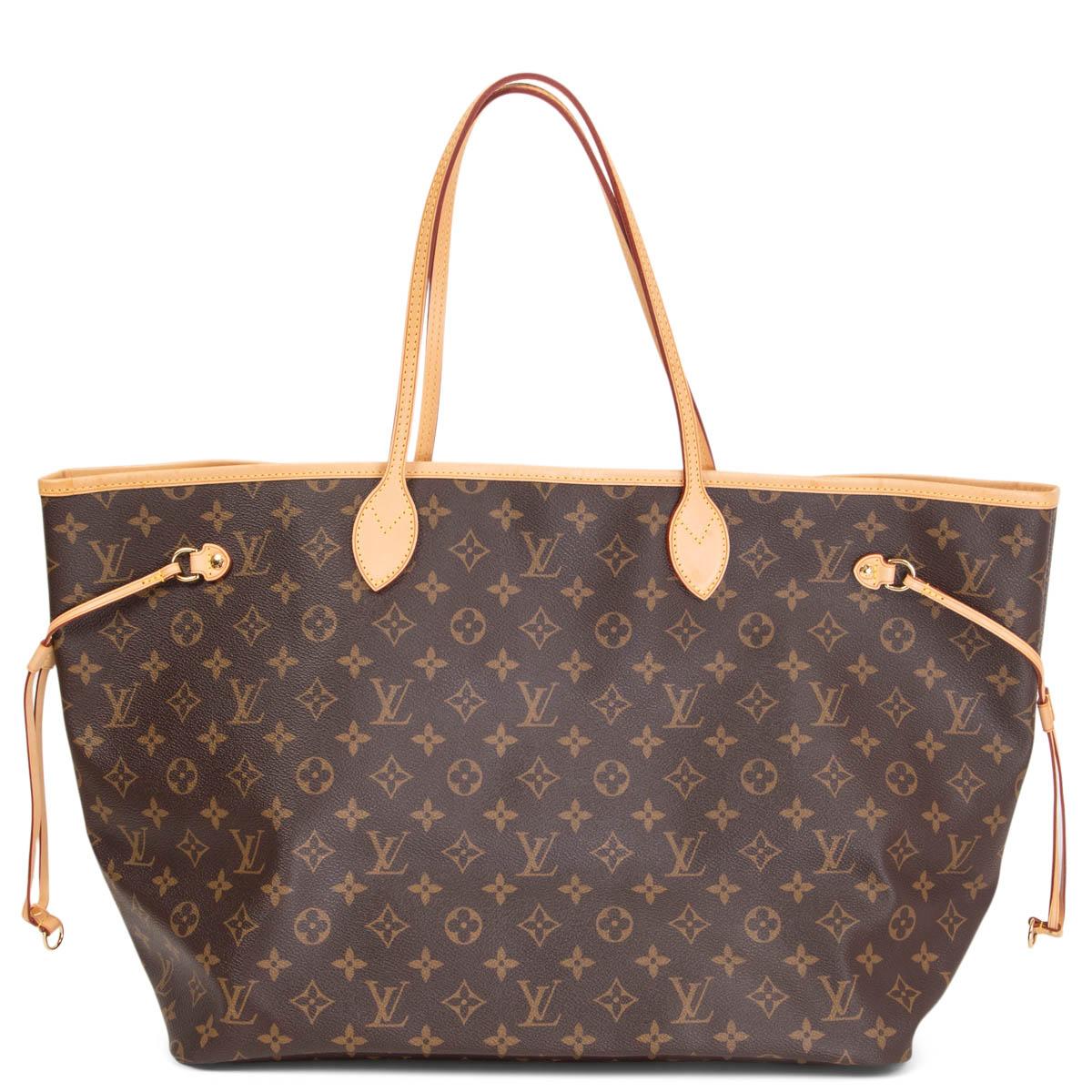 LOUIS VUITTON brown MONOGRAM CANVAS NEVERFULL GM Tote Bag In Excellent Condition In Zürich, CH