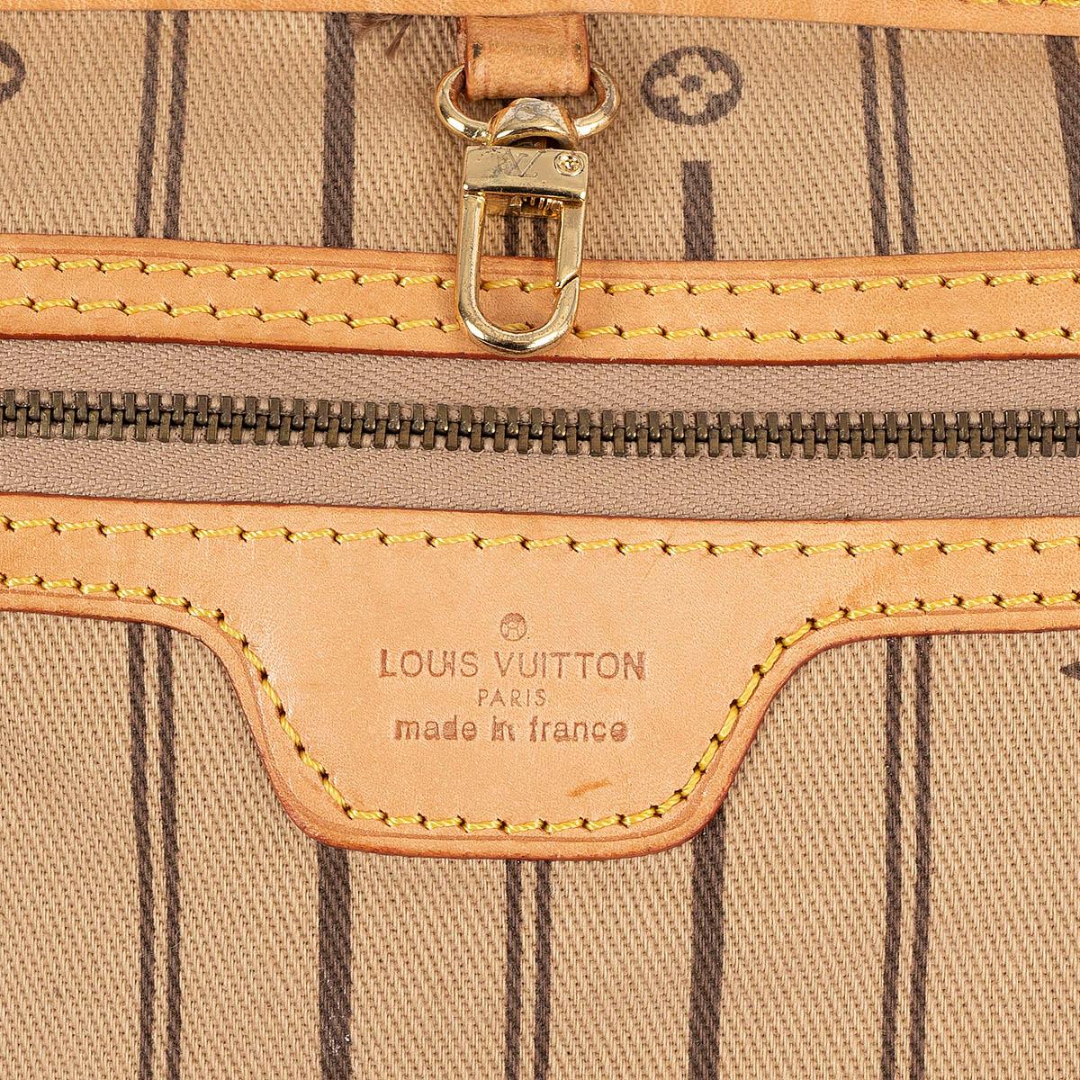 LOUIS VUITTON brown Monogram canvas NEVERFULL MM Shopper Bag 3