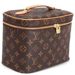 LOUIS VUITTON brown Monogram Canvas NICE BB Vanity Bag
