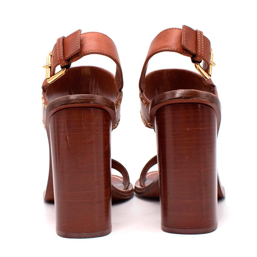 louis vuitton block heel sandals
