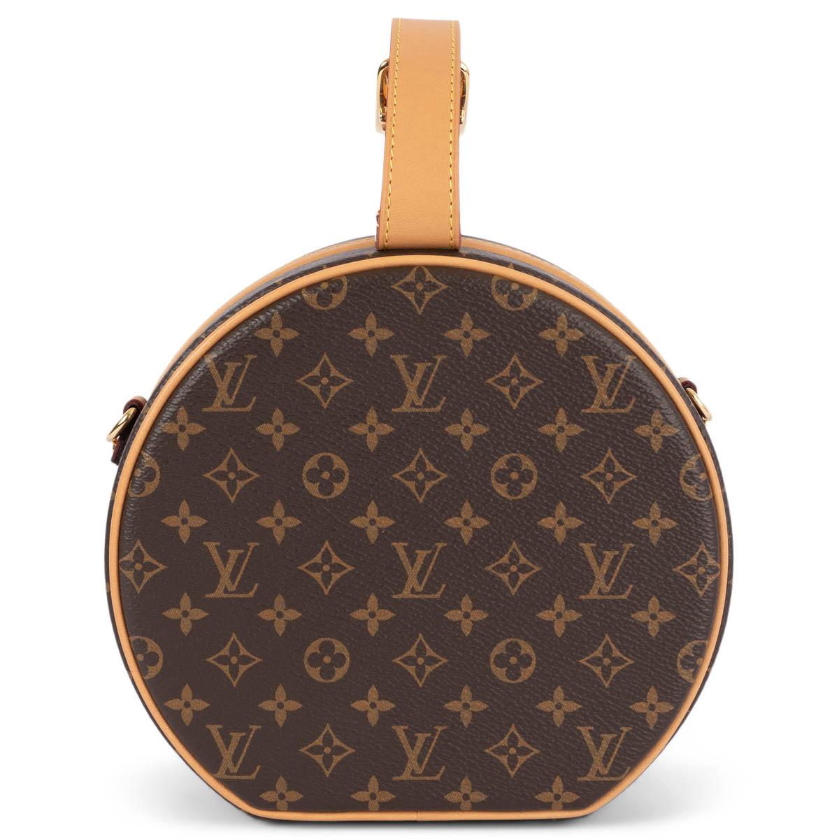 Nero Borsa a tracolla LOUIS VUITTON marrone in tela Monogram PETITE BOITE CHAPEAU in vendita