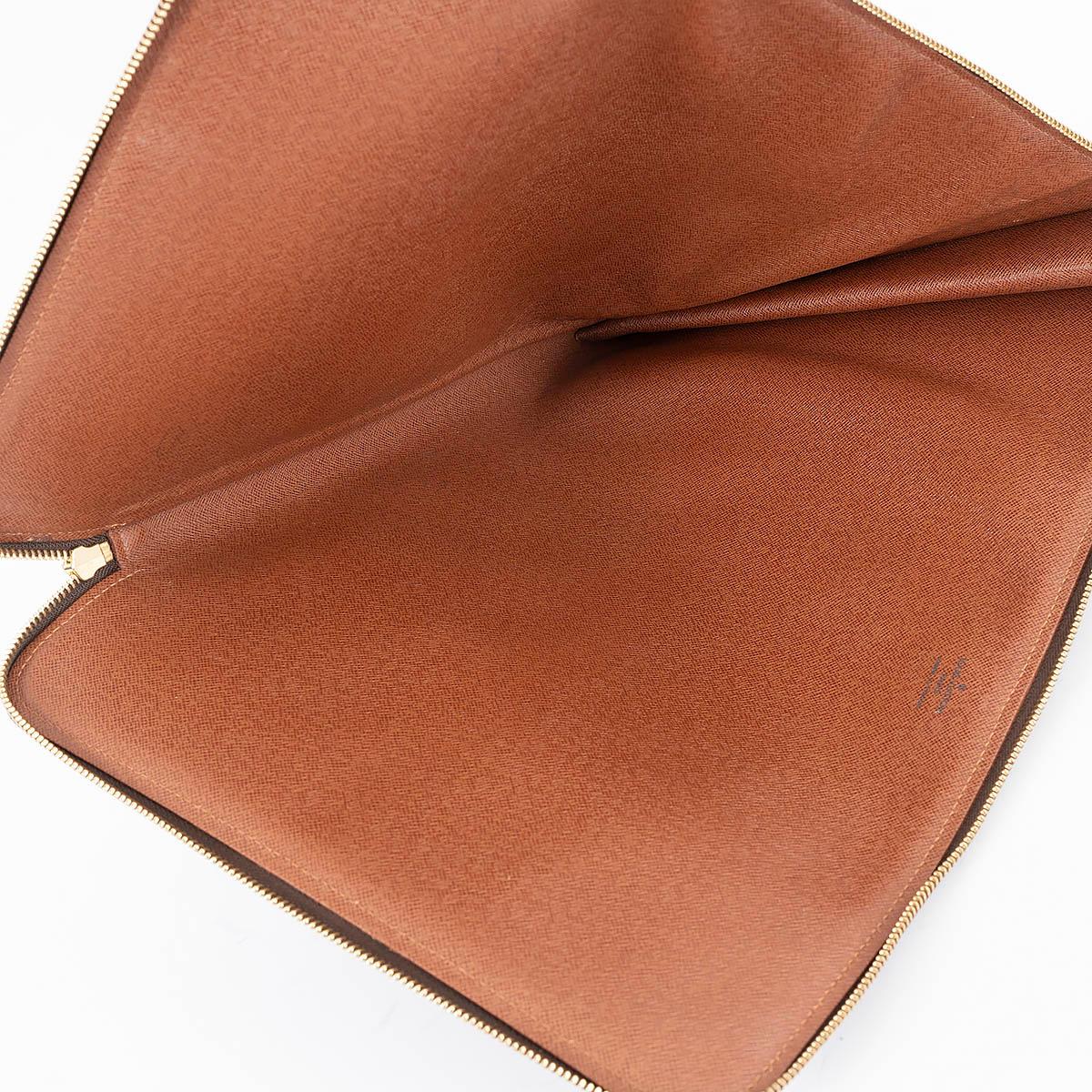 LOUIS VUITTON brown Monogram canvas POCHE DOCUMENTS Portfolio Case Bag For Sale 1