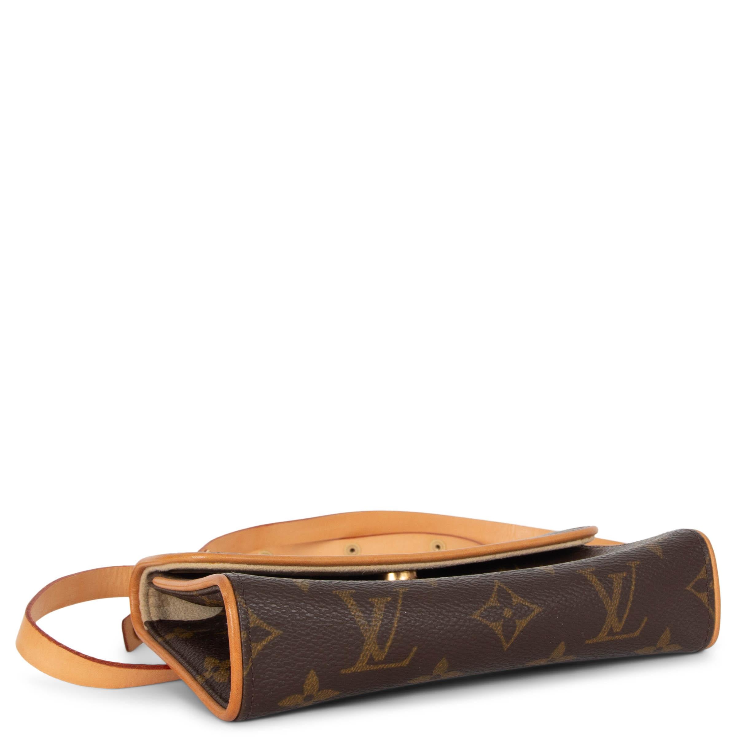 Women's LOUIS VUITTON brown Monogram canvas POCHETTE FLORENTINE Belt Bag
