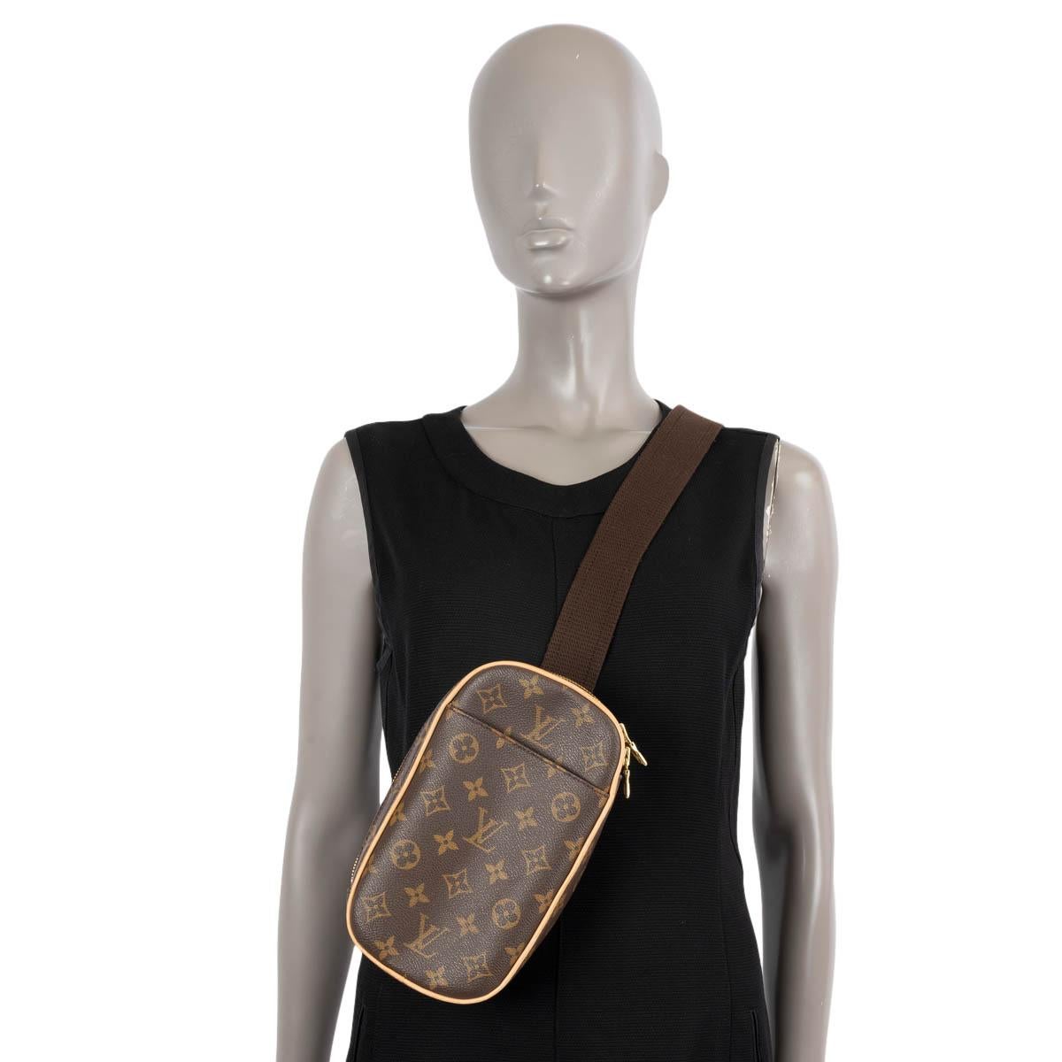 LOUIS VUITTON brown Monogram canvas POCHETTE GANGE Crossbody Bag For Sale 6