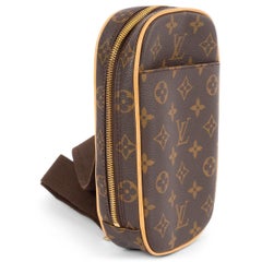 LOUIS VUITTON brown Monogram canvas POCHETTE GANGE Crossbody Bag