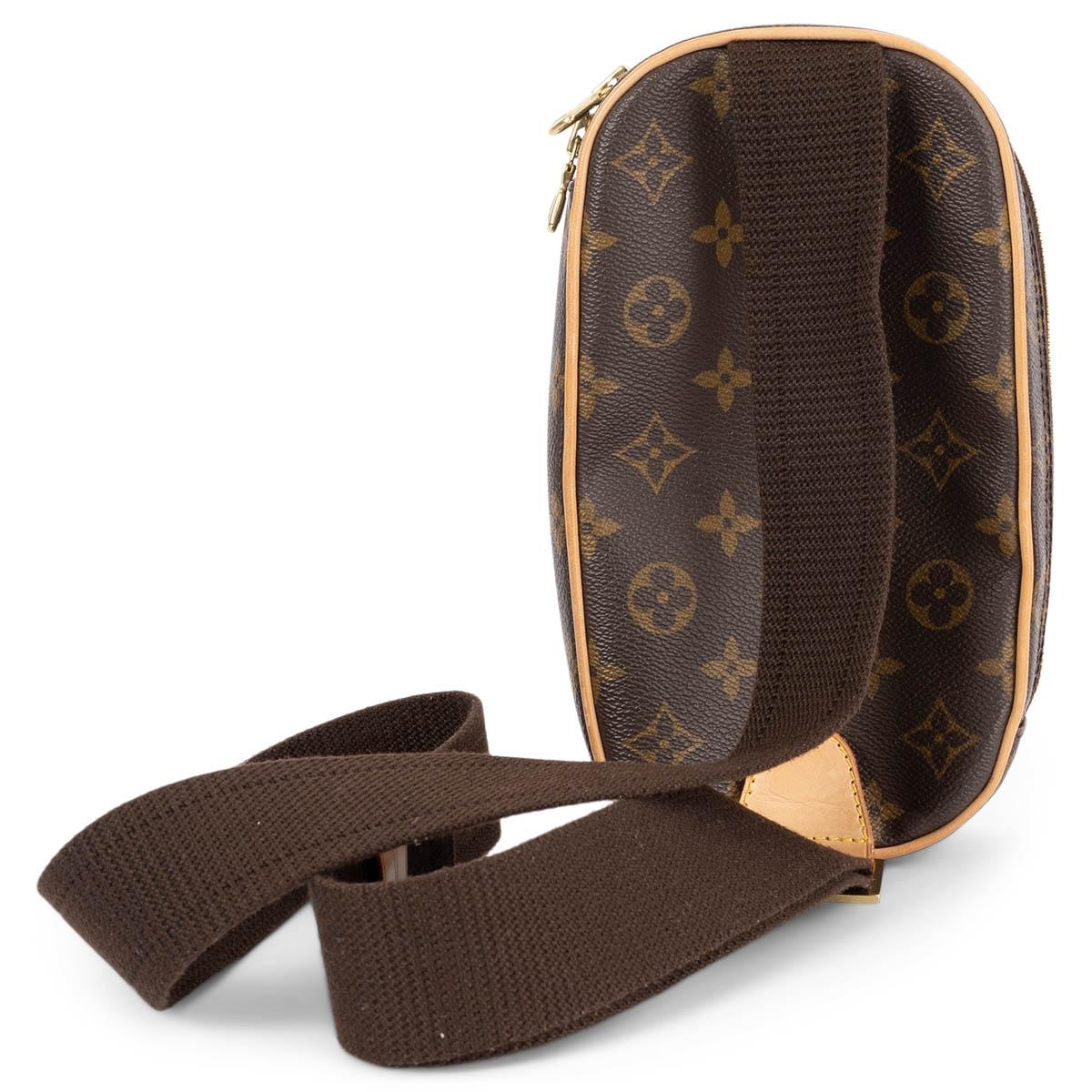 Brown LOUIS VUITTON brown Monogram canvas POCHETTE GANGE Crossbody Bag