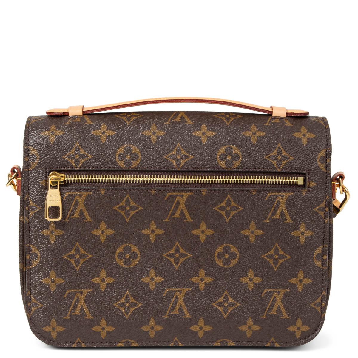 Noir LOUIS VUITTON brown Monogram Canvas POCHETTE METIS Crossbody Bag en vente