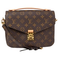 LOUIS VUITTON brown Monogram Canvas POCHETTE METIS Crossbody Bag