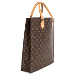 LOUIS VUITTON brown Monogram canvas SAC PLAT Tote Bag