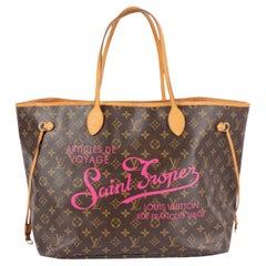 LOUIS VUITTON brown Monogram canvas SAINT TROPEZ NEVERFULL GM Shopper Bag