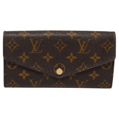 Braunes Monogramm Canvas Sarah Brieftasche von Louis Vuitton