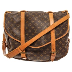 Louis Vuitton Brown Monogram Canvas Saumur 43 Shoulder Bag