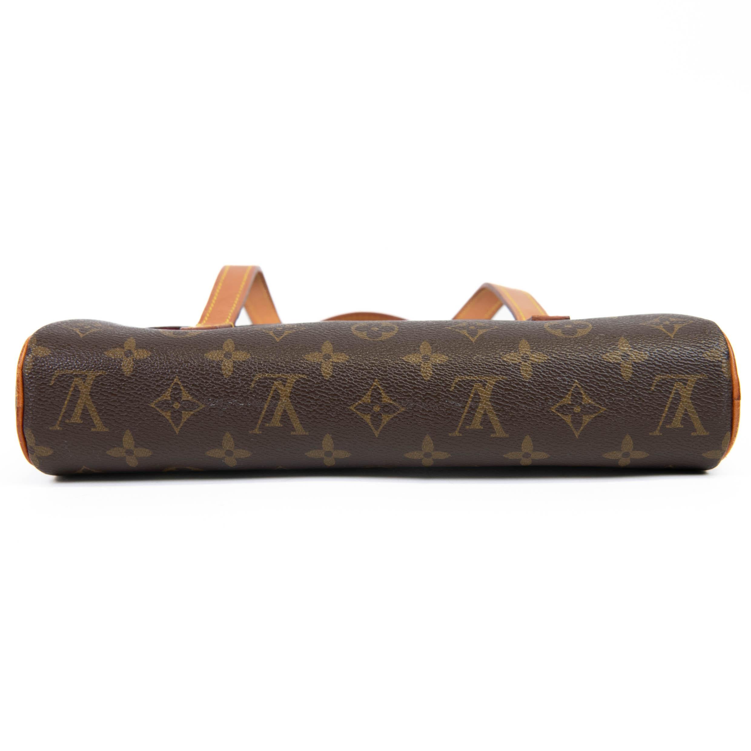 Women's or Men's Louis Vuitton Brown Monogram Canvas Sonatine Tote Bag