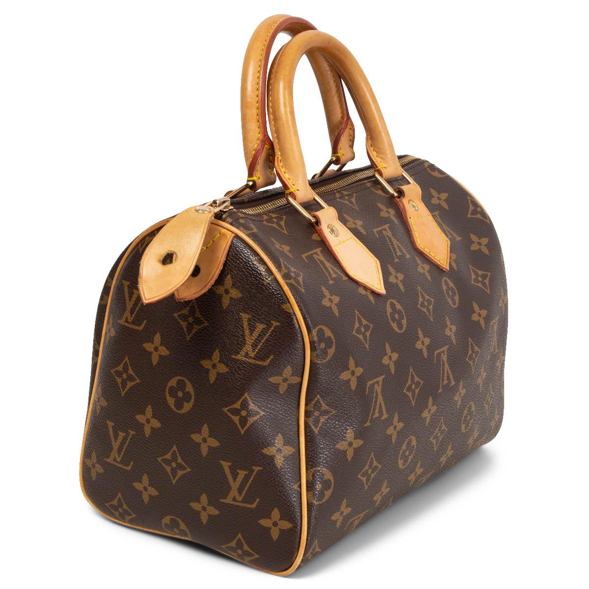 100% authentic Louis Vuitton Speedy 25 in brown Monogram coated canvas. Has been carried with some soft patina to the leather. Overall in excellent condition. Come with dust bag. 

Measurements
Height	19cm (7.4in)
Width	25cm (9.8in)
Depth	15cm