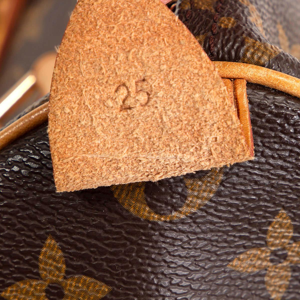 LOUIS VUITTON brown Monogram canvas SPEEDY 25 Bag 2