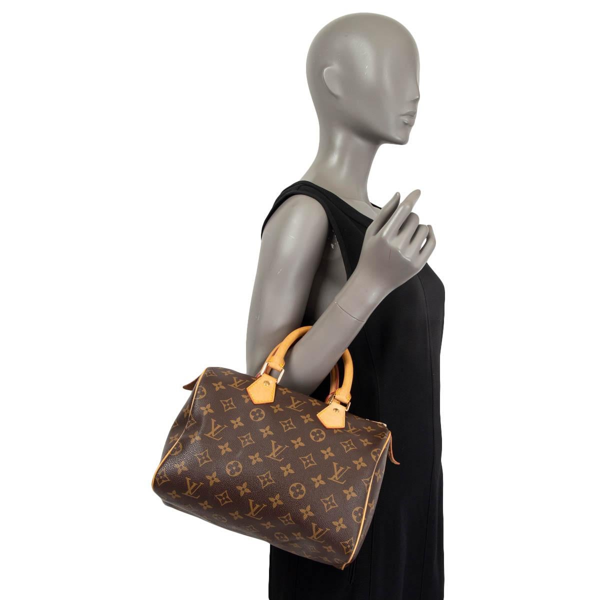 LOUIS VUITTON brown Monogram canvas SPEEDY 25 Bag 3