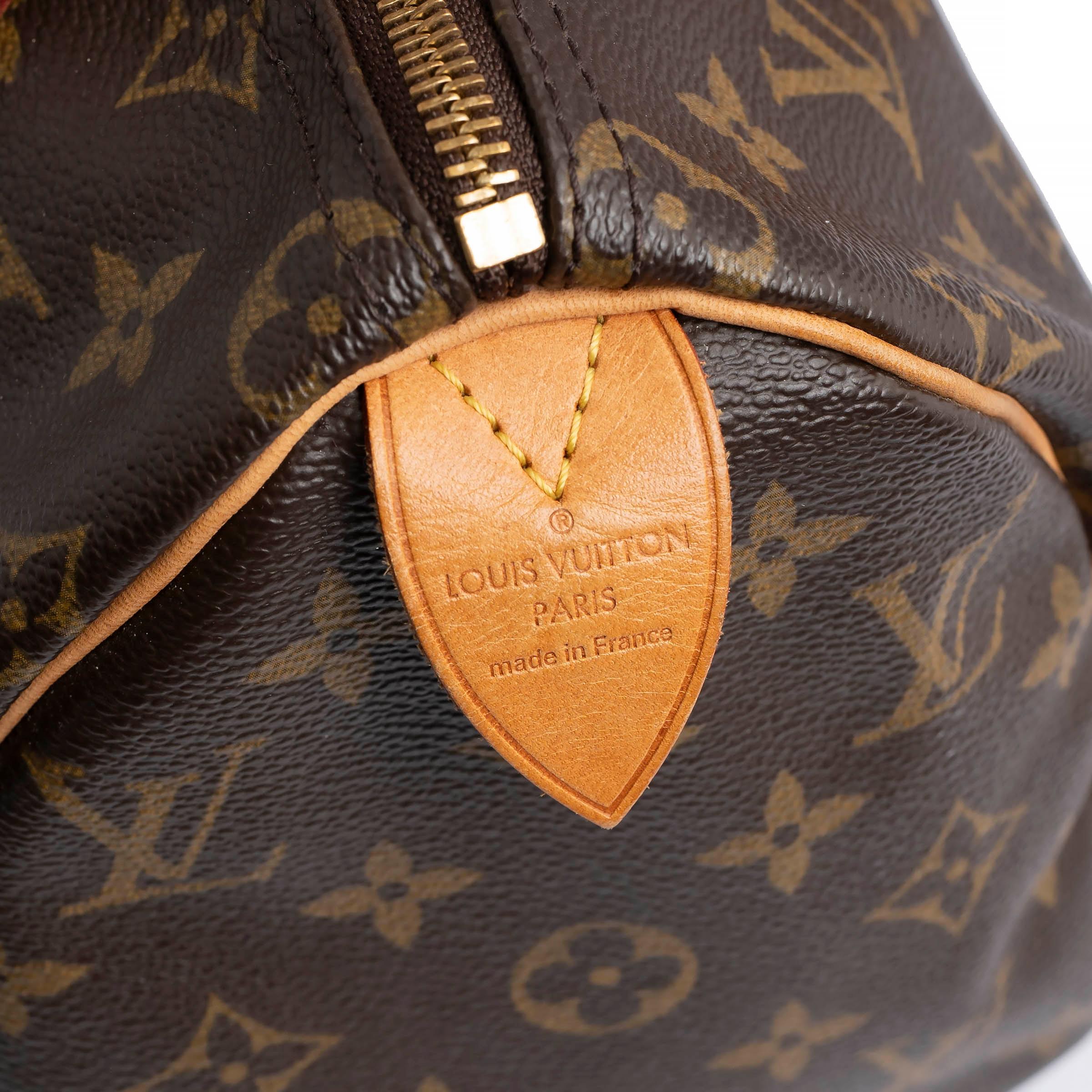 LOUIS VUITTON brown Monogram canvas SPEEDY 25 Bag + STRAP 1