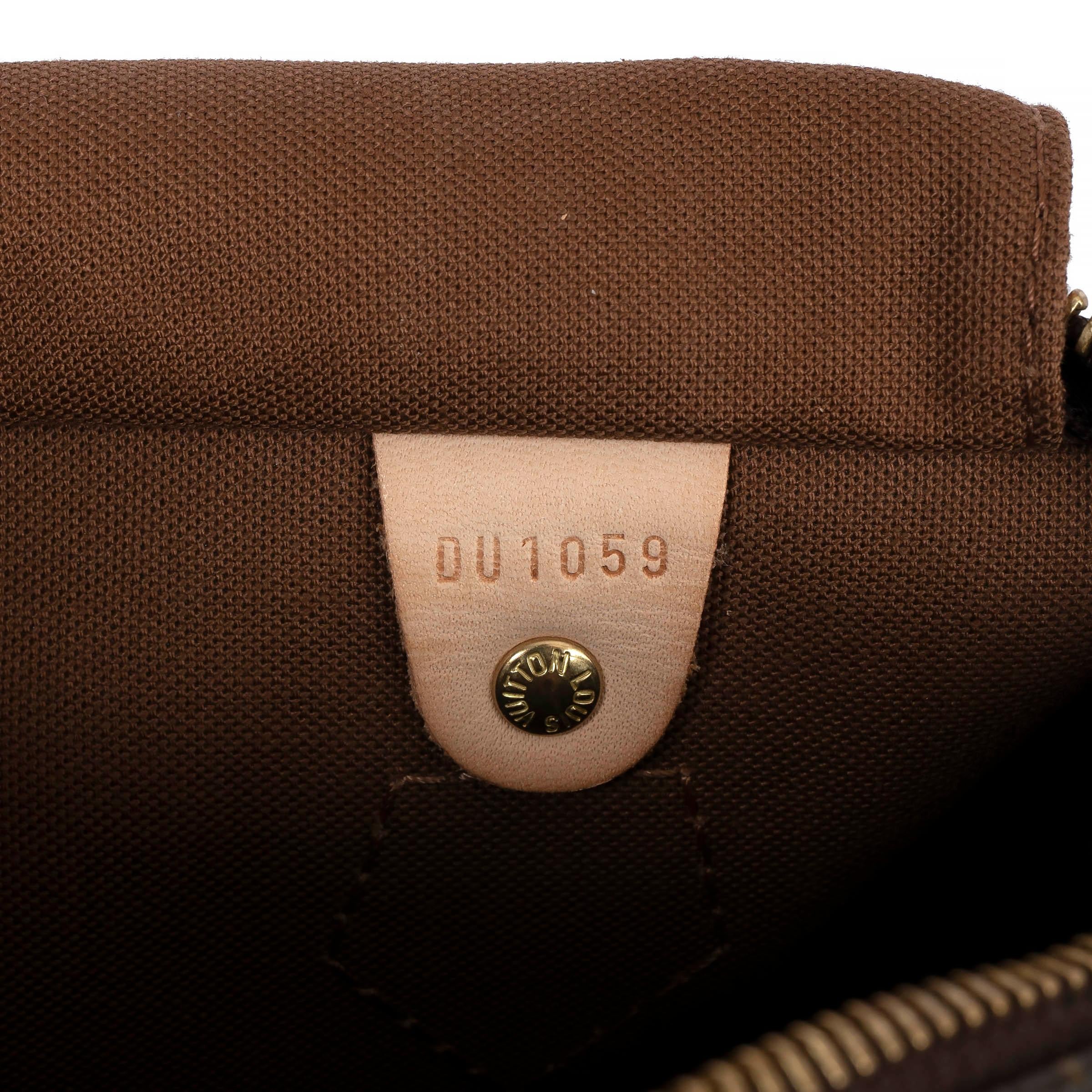 LOUIS VUITTON brown Monogram canvas SPEEDY 25 Bag + STRAP 2
