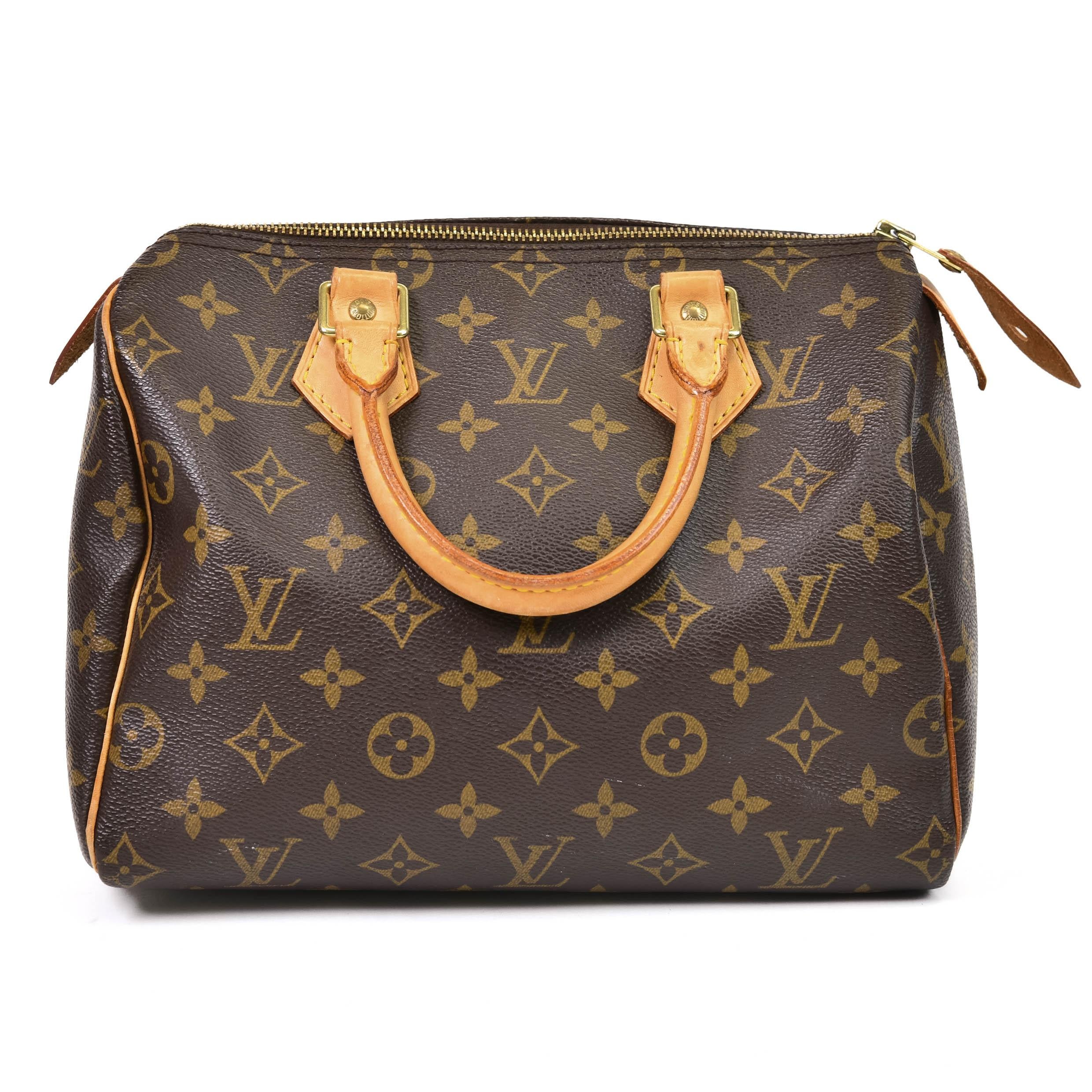 Women's or Men's Louis Vuitton Brown Monogram Canvas Speedy 25 Tote