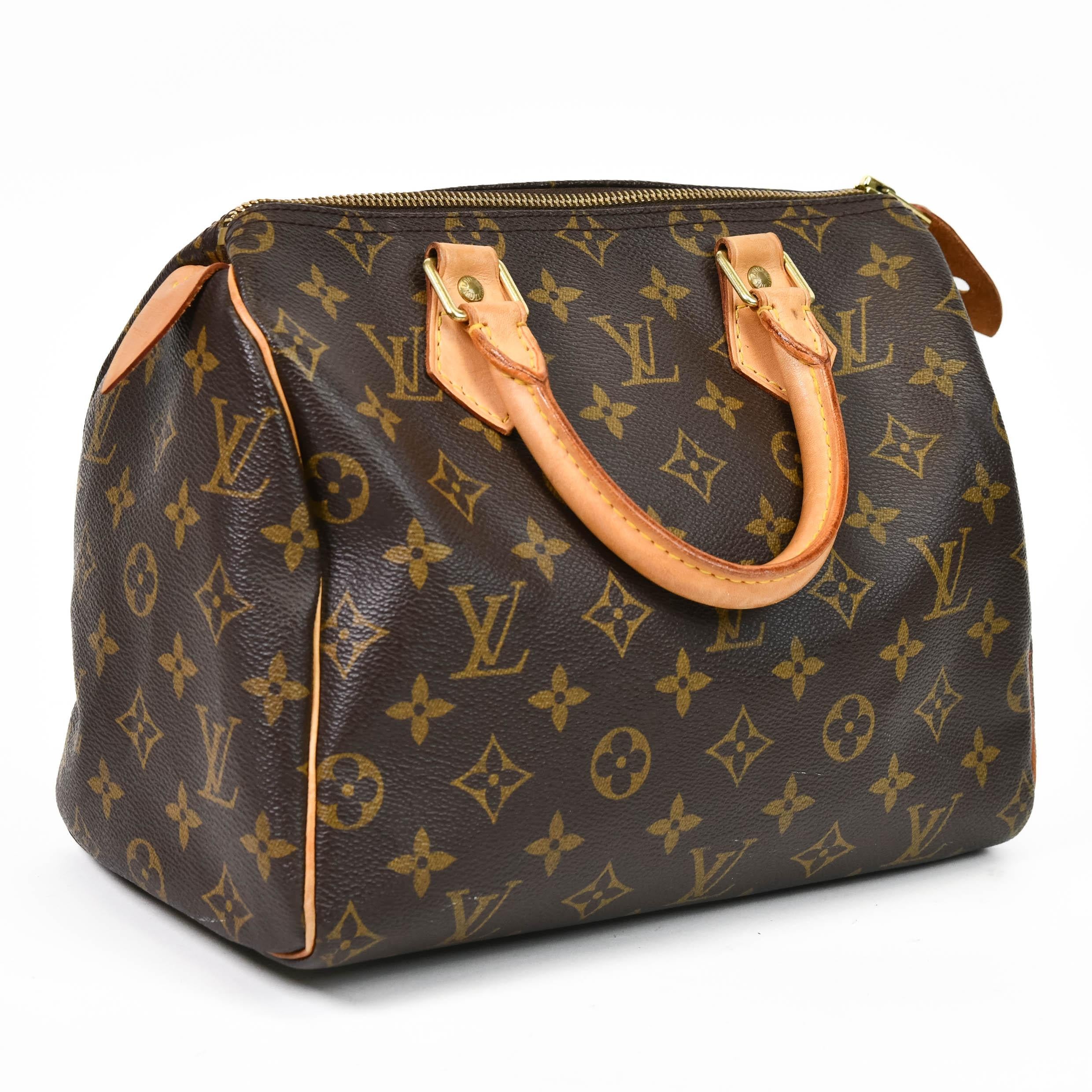 Louis Vuitton Brown Monogram Canvas Speedy 25 Tote 1