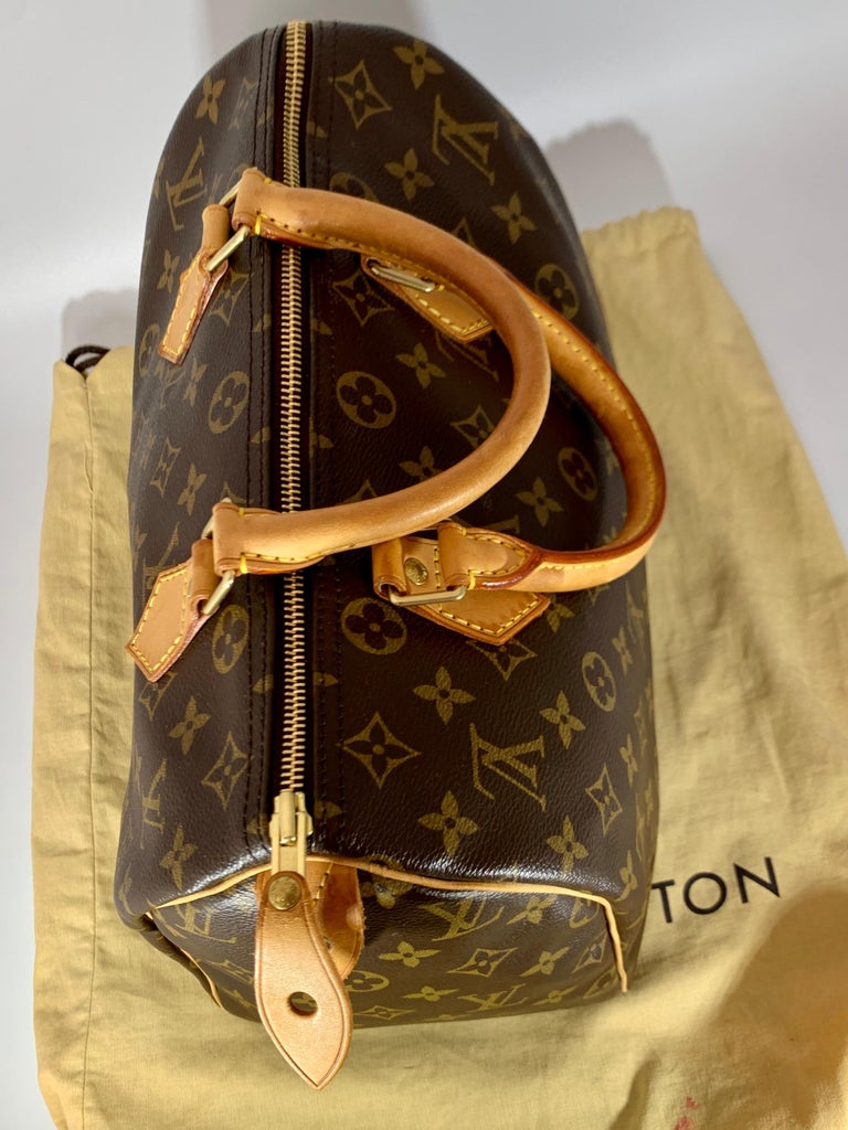 Louis Vuitton - New 30 Speedy - Brown / Beige Monogram Canvas Top Hand -  BougieHabit