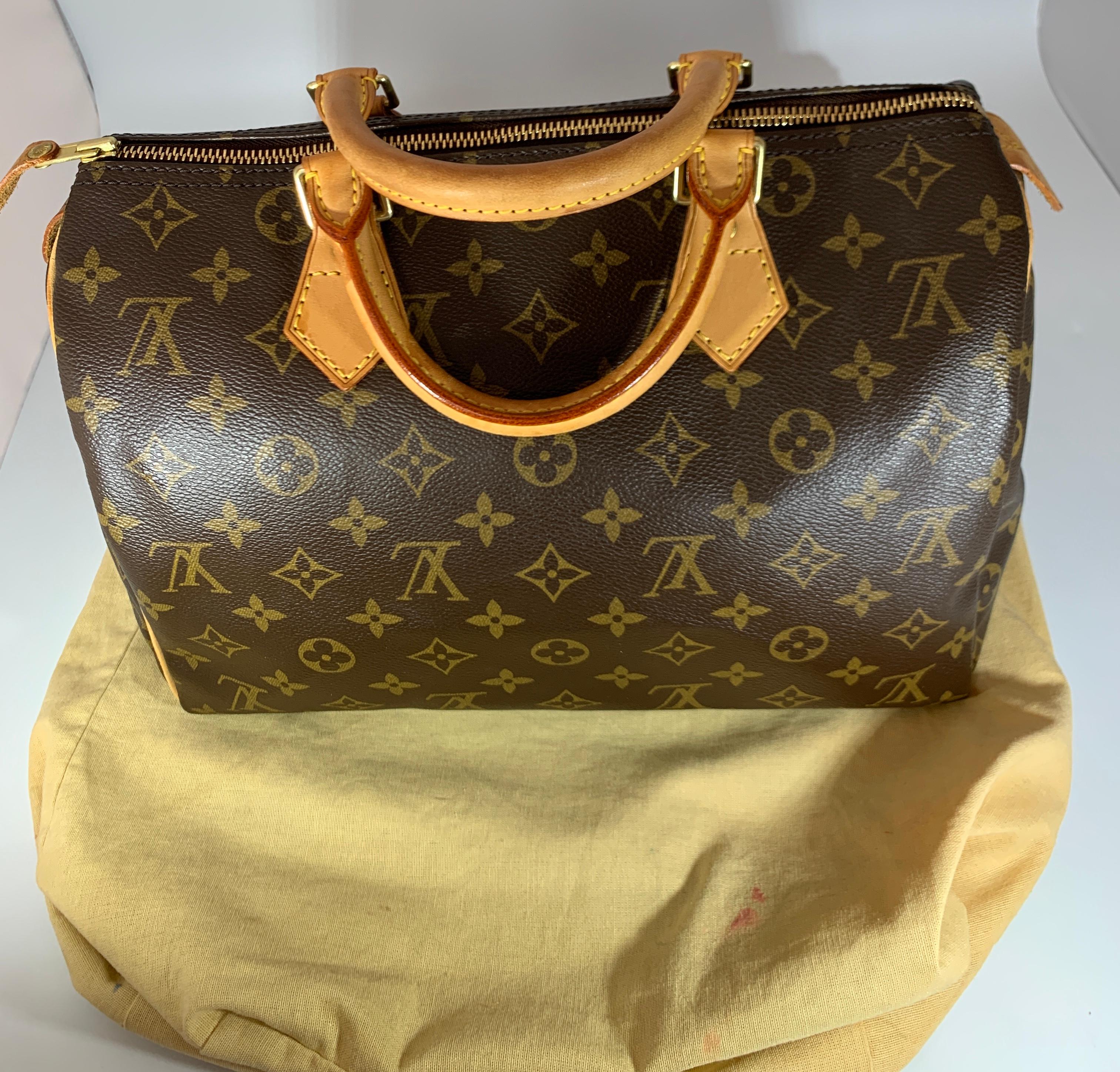 LOUIS VUITTON Brown Monogram Canvas Speedy 30, Excellent Condition, Most popular 4