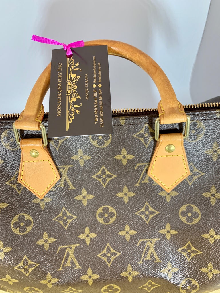 Louis Vuitton Monogram Speedy 30 - Brown Handle Bags, Handbags - LOU800106