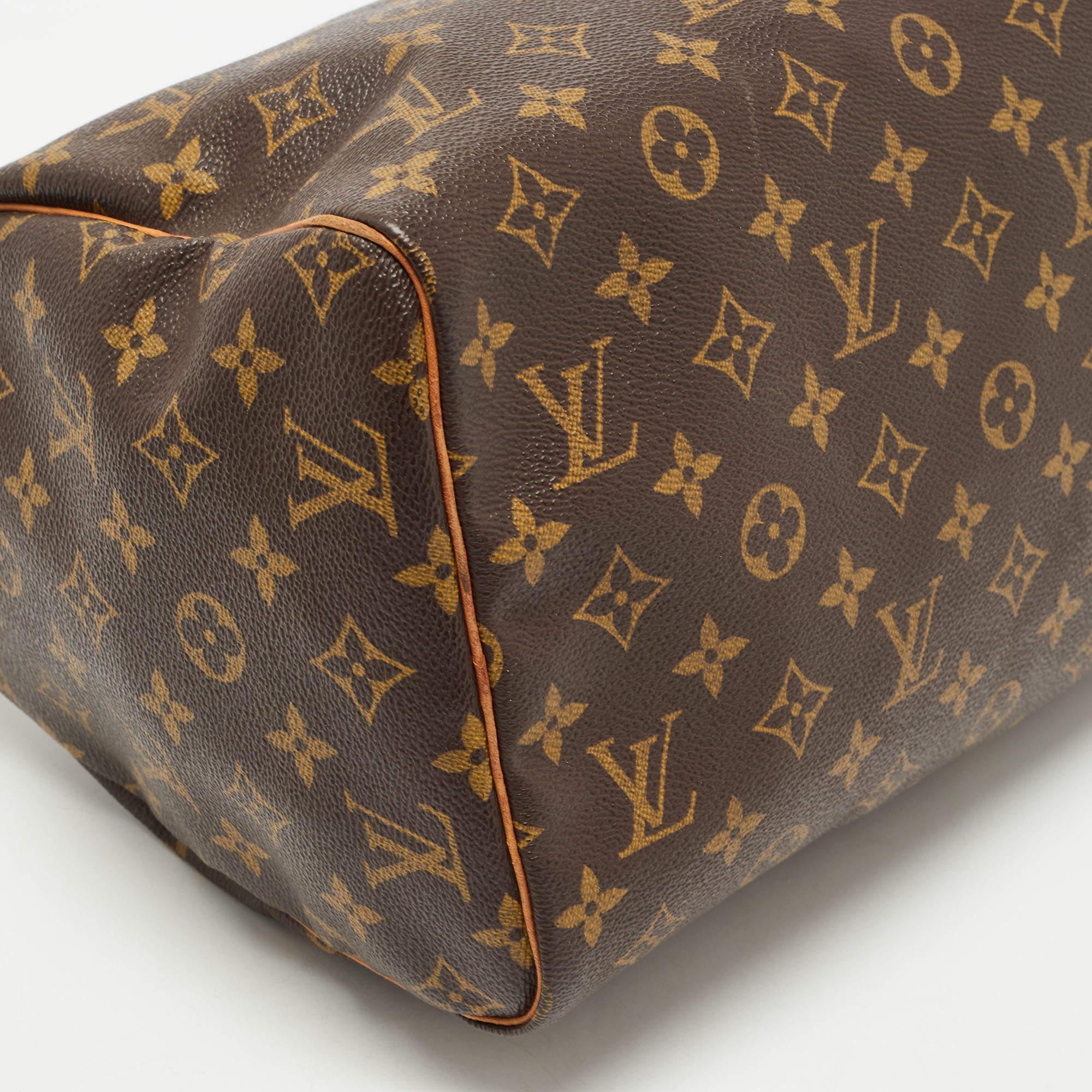 Louis Vuitton Brown Monogram Canvas Speedy 30 Top Handle Bag 9