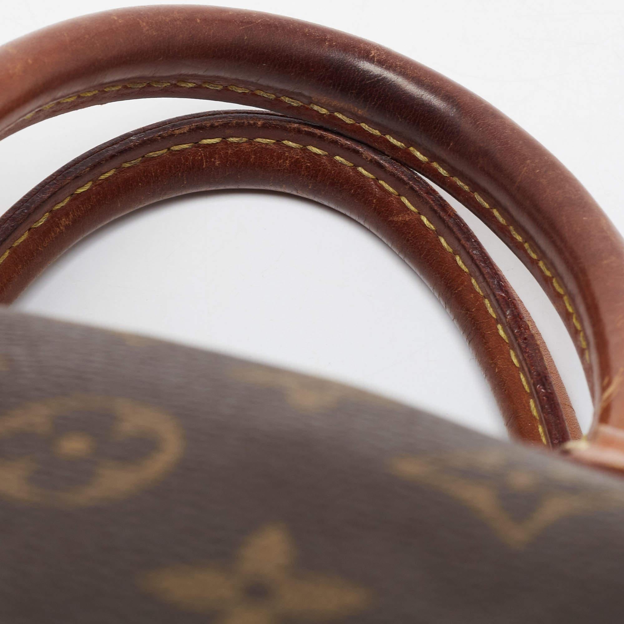 Louis Vuitton Speedy 30 Top Handle Bag aus Segeltuch mit braunem Monogramm 10