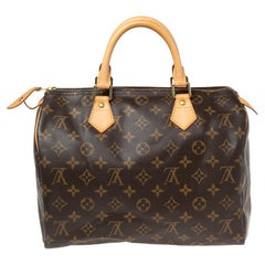 Louis Vuitton Brown Monogram Canvas Speedy 30 Top Handle Bag