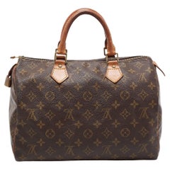 Louis Vuitton Speedy 30 Top Handle Bag aus Segeltuch mit braunem Monogramm