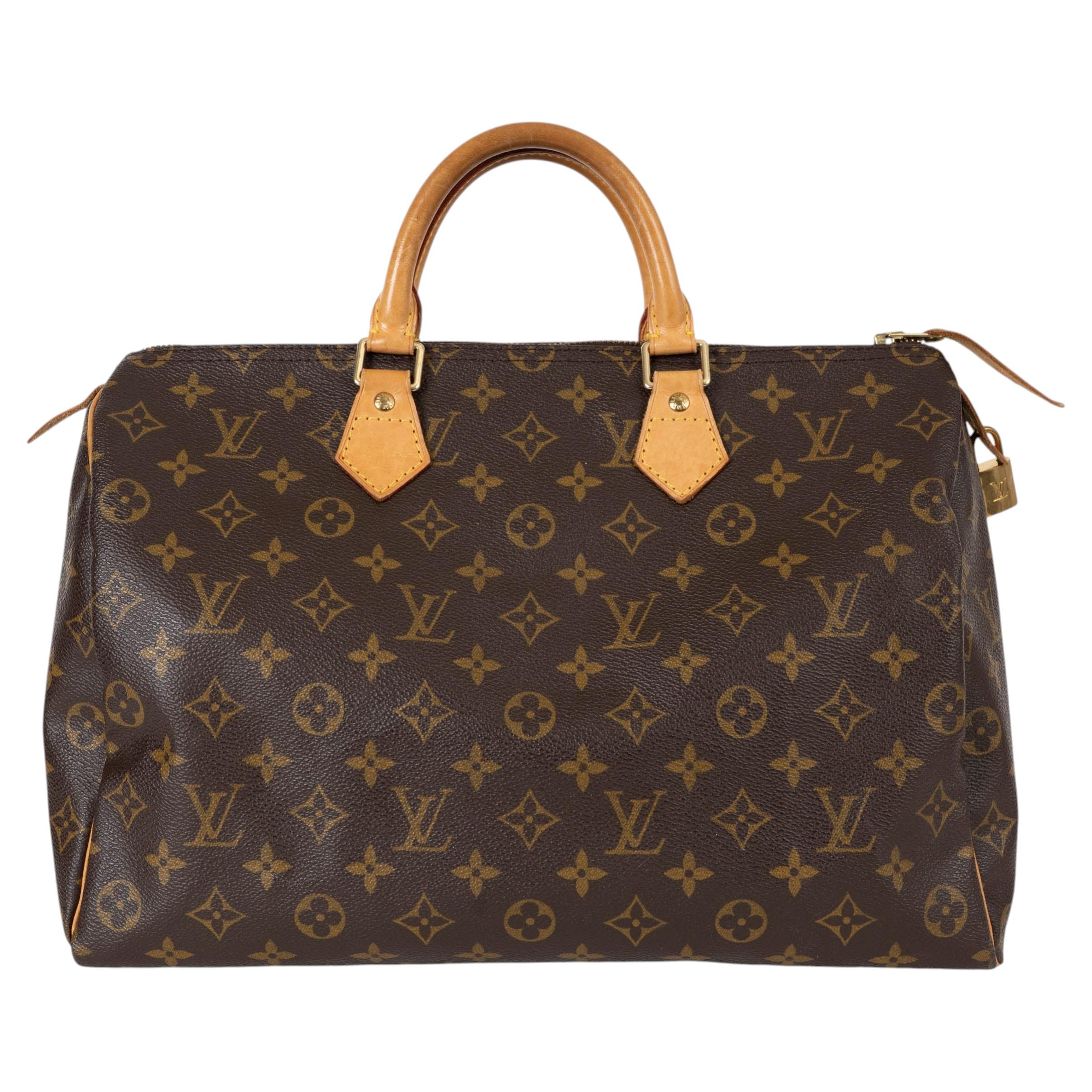 LOUIS VUITTON brown Monogram canvas SPEEDY 35 Bag