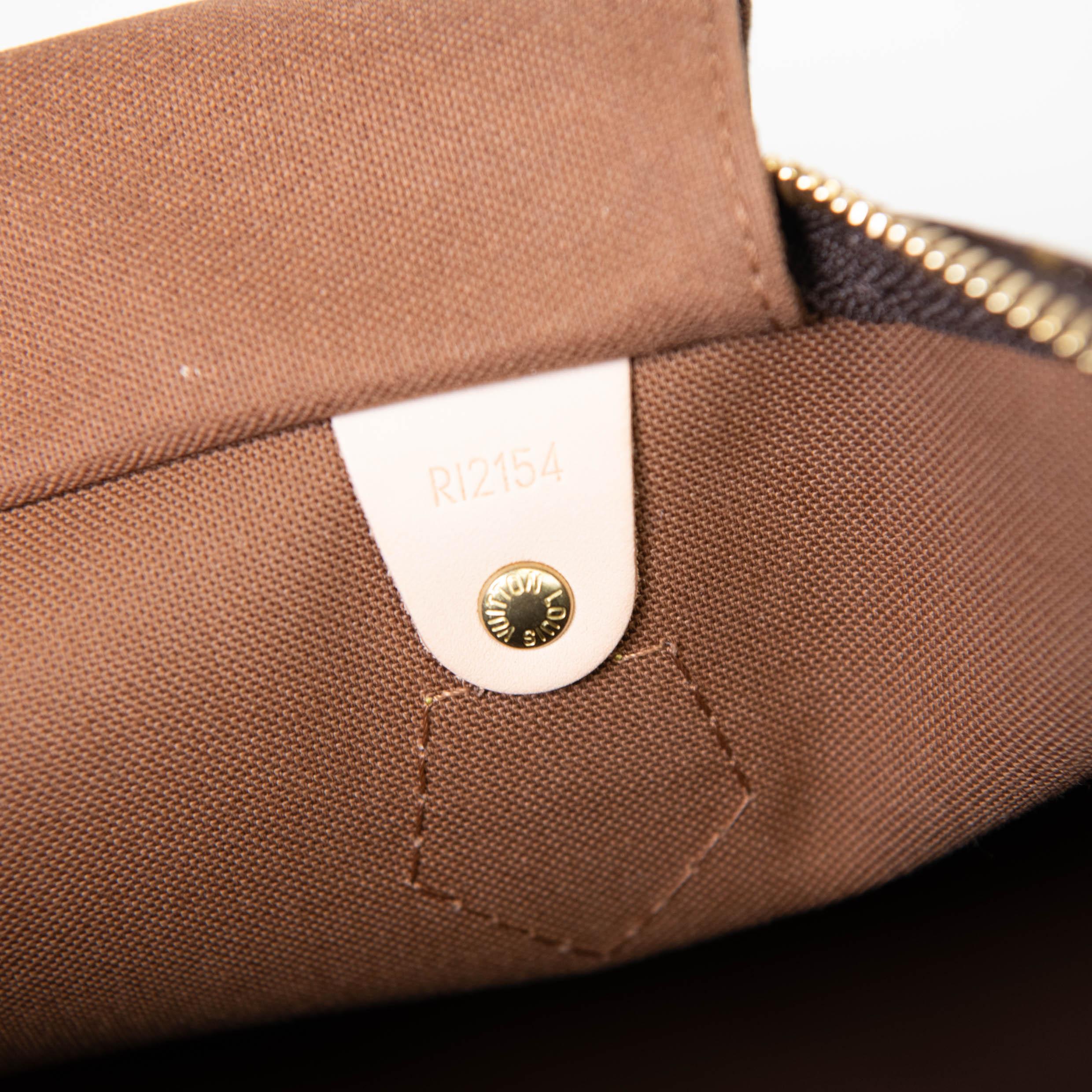 Louis Vuitton Brown Monogram Canvas Speedy 35 In Excellent Condition For Sale In Corona Del Mar, CA