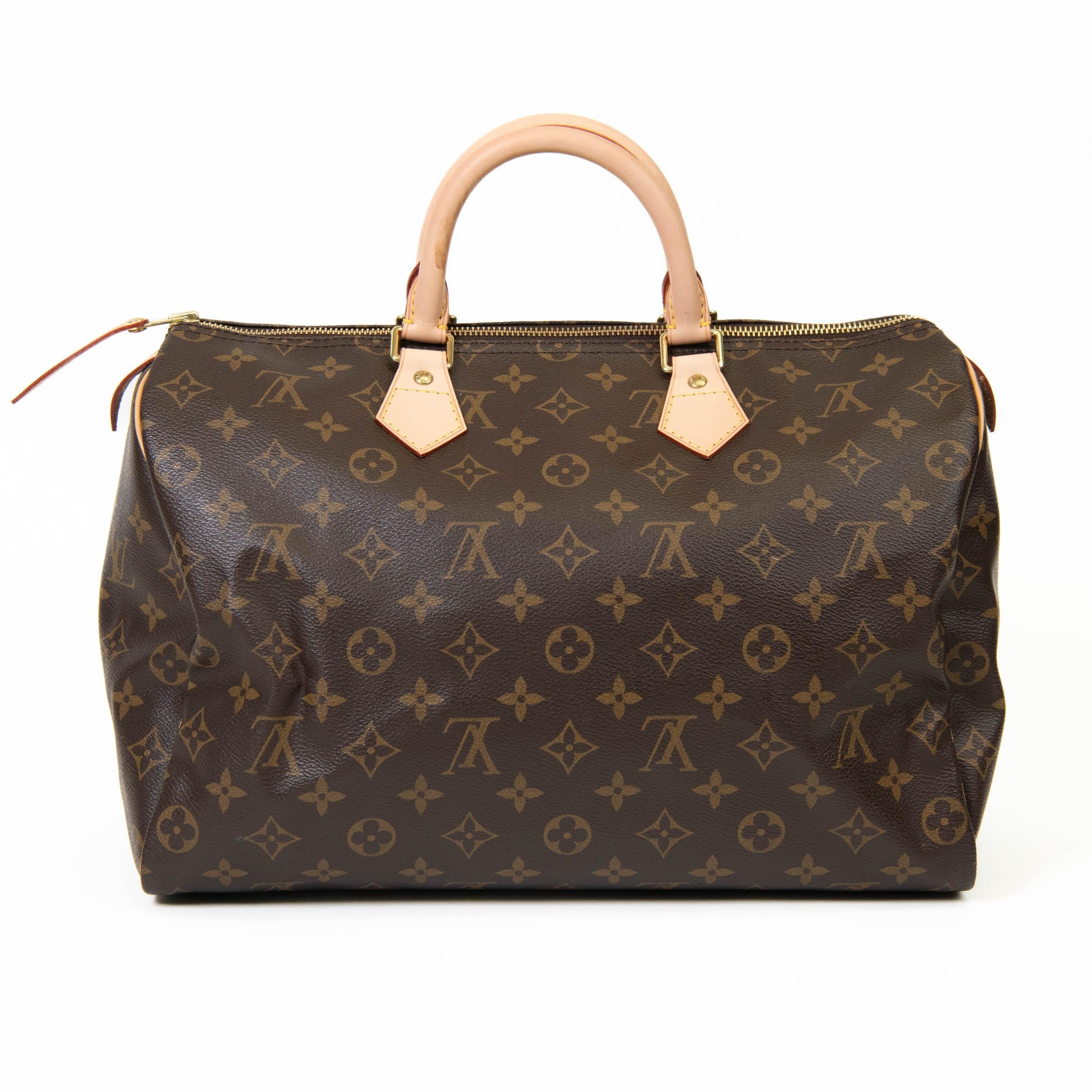 Louis Vuitton Brown Monogram Canvas Speedy 35 For Sale 1