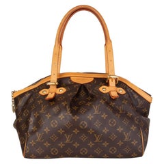 LOUIS VUITTON Braune Monogrammierte Canvas-Umhängetasche TIVOLI GM