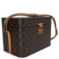 LOUIS VUITTON brown Monogram Canvas TRAIN VANITY CASE Travel Bag