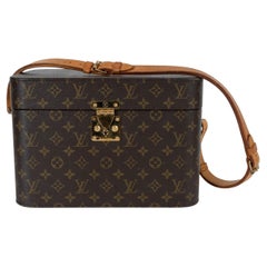 LOUIS VUITTON brown Monogram Canvas TRAIN VANITY CASE Travel Bag