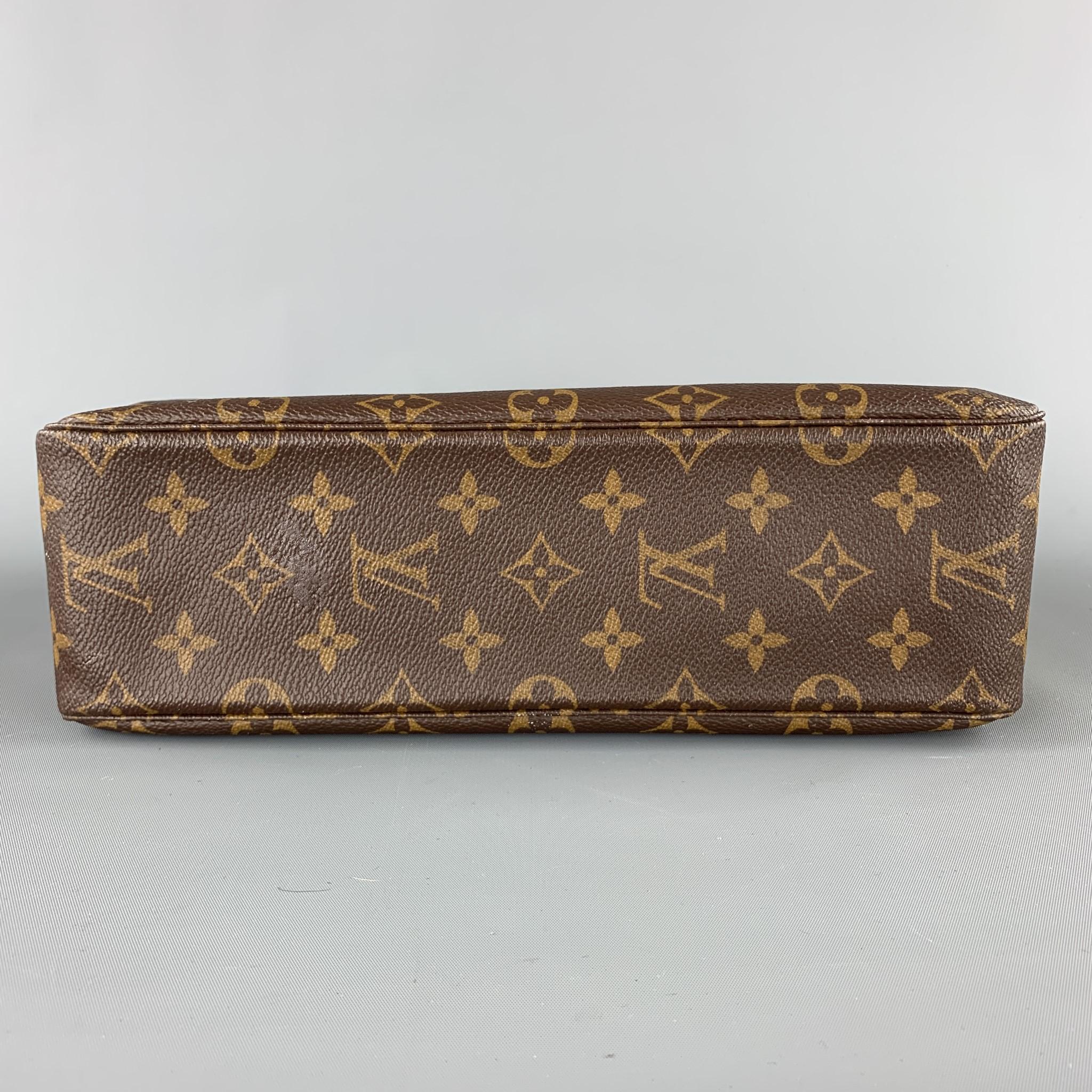 Women's or Men's LOUIS VUITTON Brown Monogram Canvas Travel Toiletry Bag