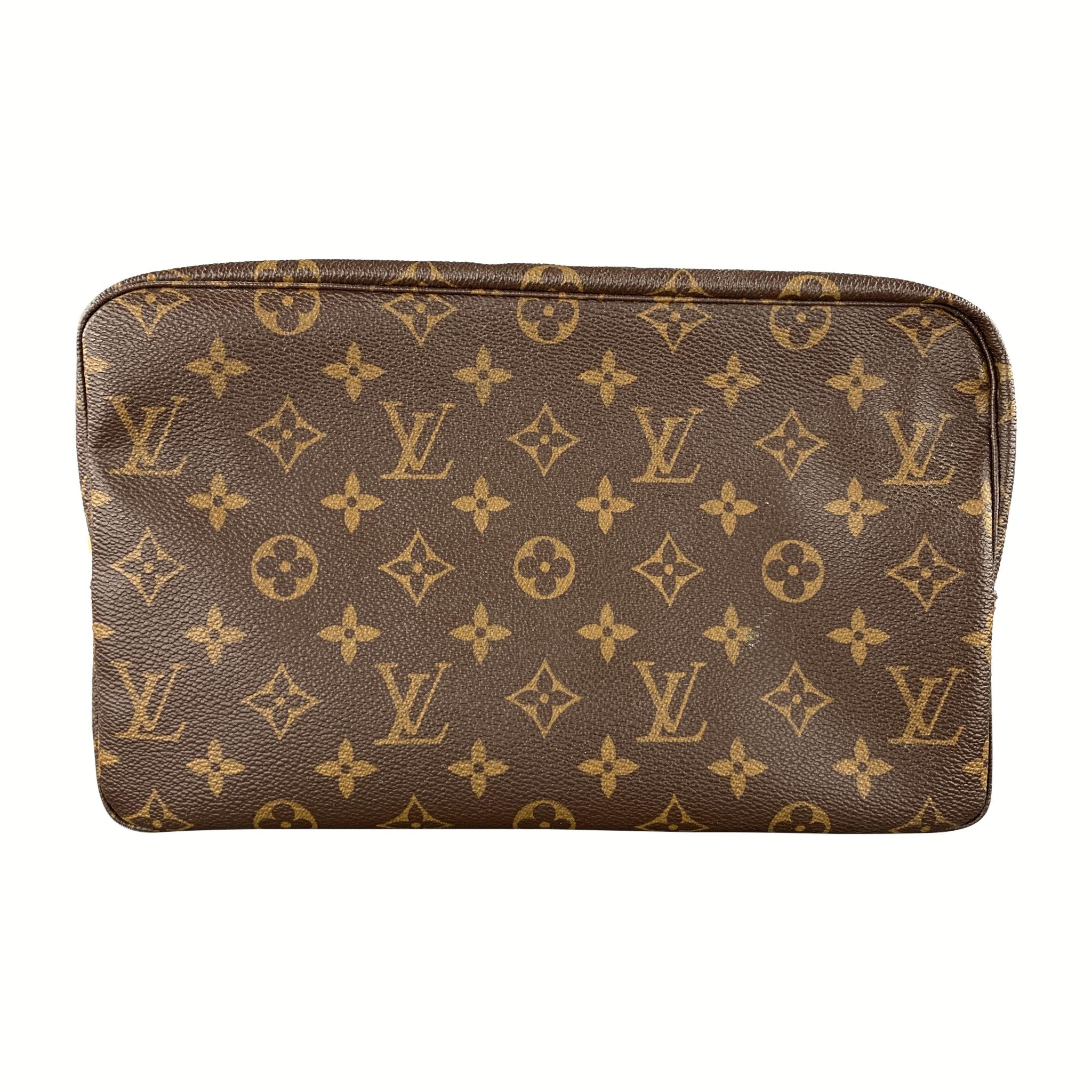 LOUIS VUITTON Brown Monogram Canvas Travel Toiletry Bag