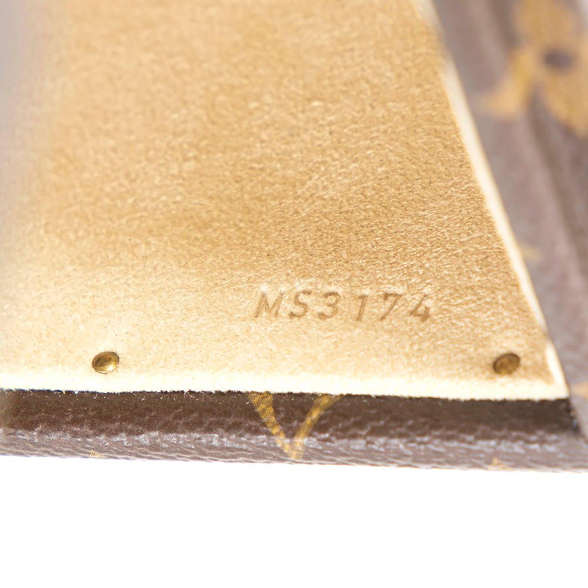 LOUIS VUITTON brown Monogram Canvas TRESOR Jewellery Trunk Box Bag In Good Condition In Zürich, CH