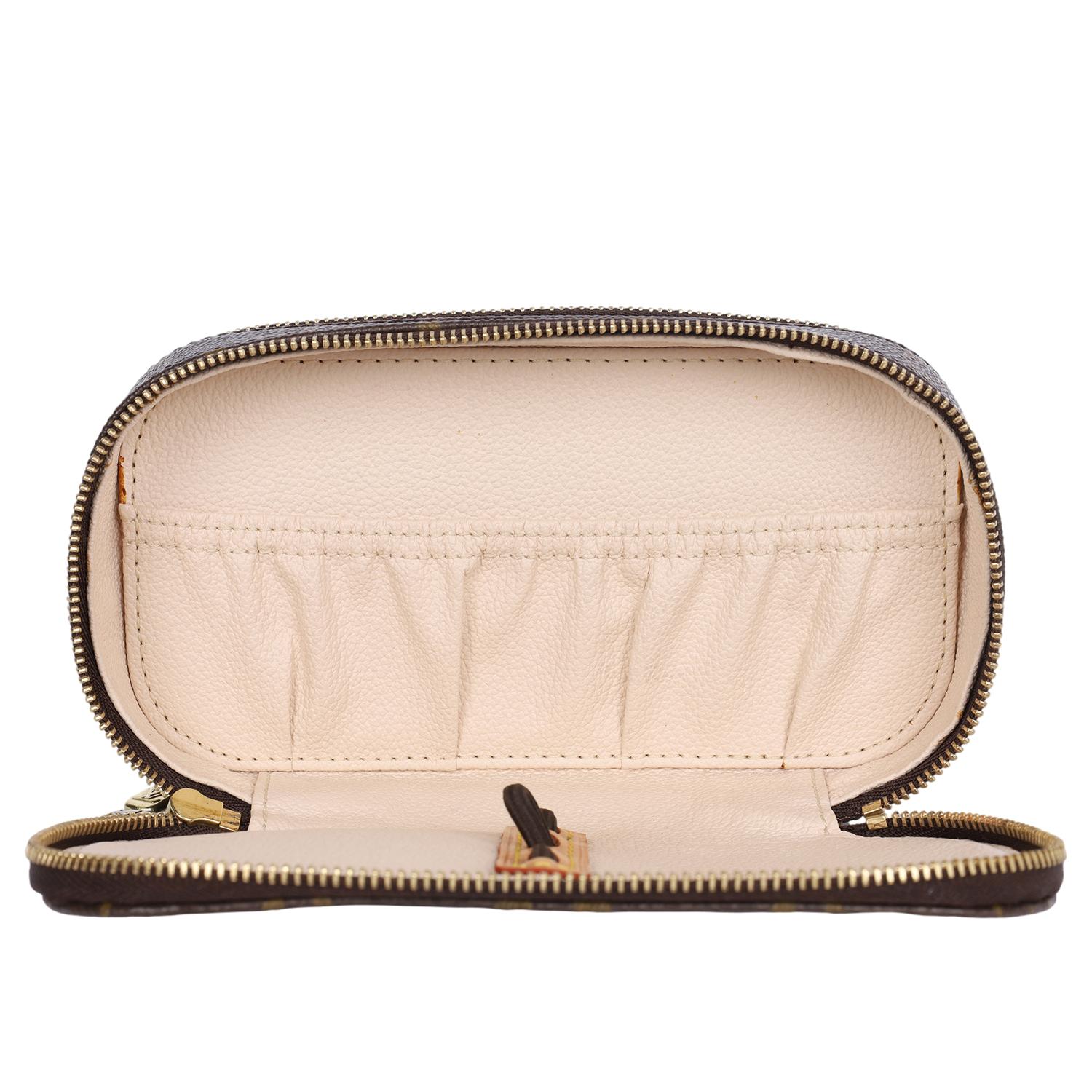 Louis Vuitton Brown Monogram Canvas Trousse Cosmetic Bag For Sale 7