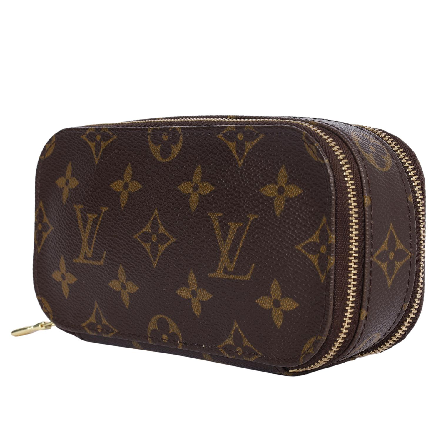 Women's or Men's Louis Vuitton Brown Monogram Canvas Trousse Cosmetic Bag For Sale