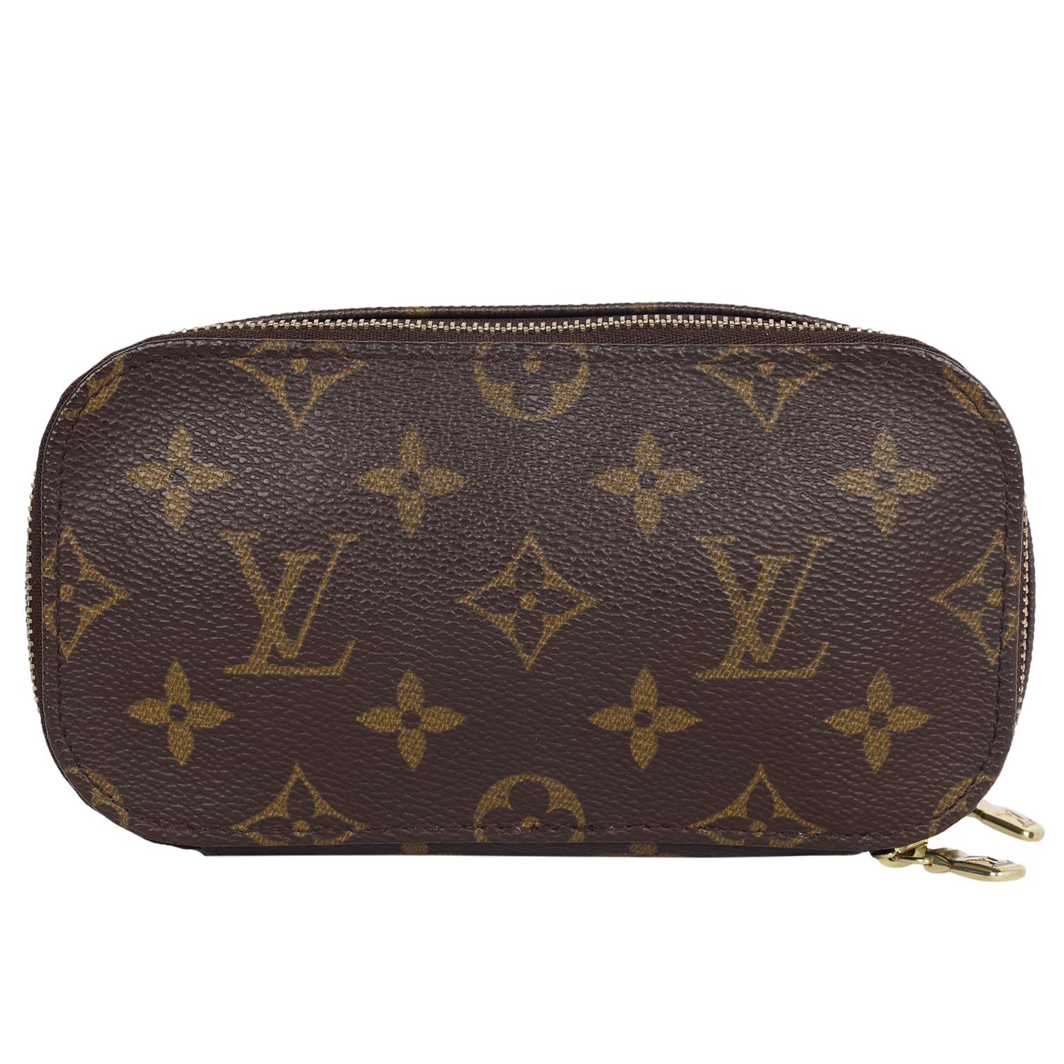 Louis Vuitton Brown Monogram Canvas Trousse Cosmetic Bag For Sale 1